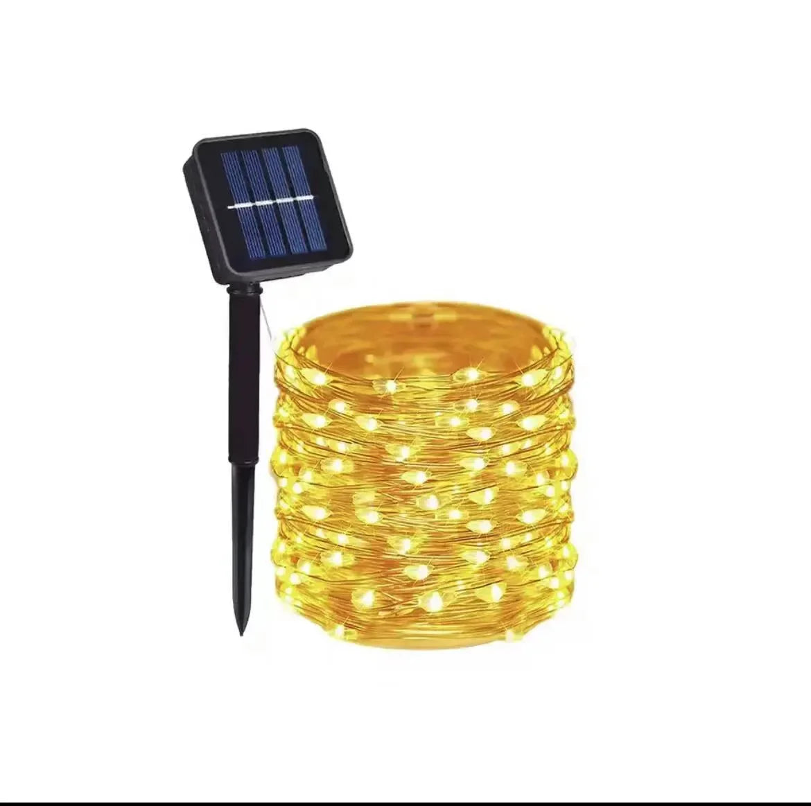 Pacotes de Luzes de Natal LED Solares 1 2 3 4 5, Luzes de Fada para Exterior - Quente 1 unidade 7M-50Leds — foto 2