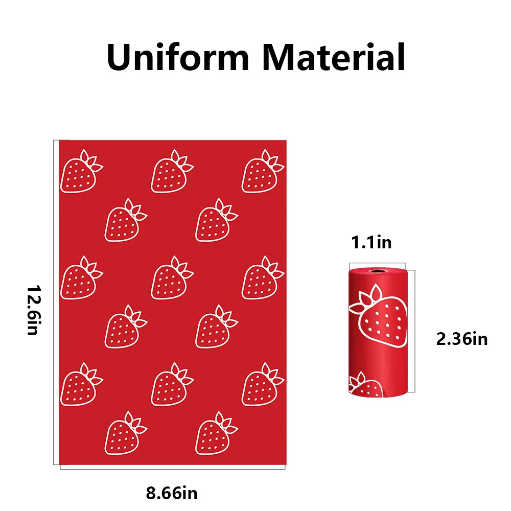 Sacos de Lixo para Cães Vermelhos Fotodegradáveis com Fragrância de Morango - Vermelho 24Rolls 360bags — foto 3