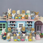Coelho boneca 1/12 micro casa de bonecas rena ovelha elefante esquilo família cozinha brinquedo em miniatura — foto 2