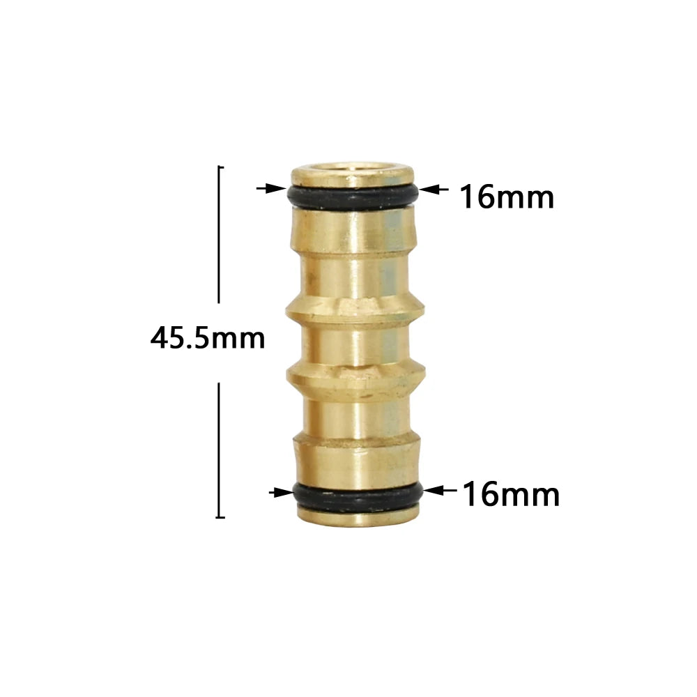 1/2 3/4 5/8 1 rosca conector rápido de bronze jardim rega adaptador irrigação por gotejamento mangueira cobre — foto 1
