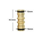 1/2 3/4 5/8 1 rosca conector rápido de bronze jardim rega adaptador irrigação por gotejamento mangueira cobre — foto 1