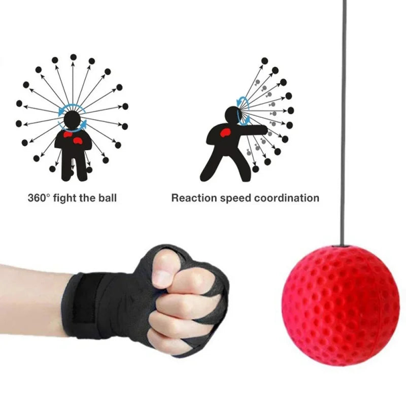 Bola de velocidade de boxe com faixa de cabeça, corda de 90 cm — foto 4