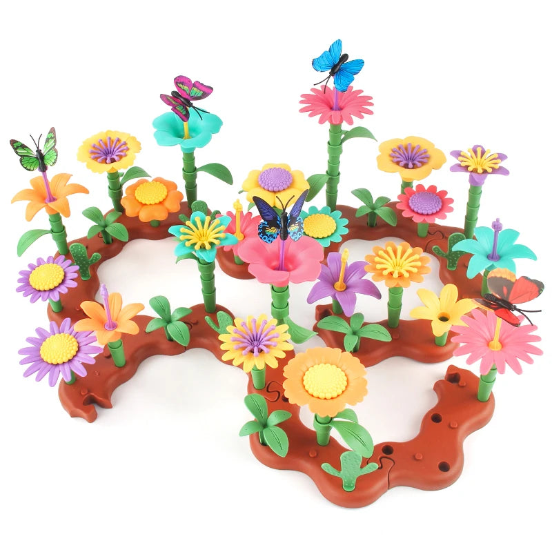 Cresce a sua imaginação com brinquedo educacional de construção de jardim de flores STEM – presente perfeito — foto 1