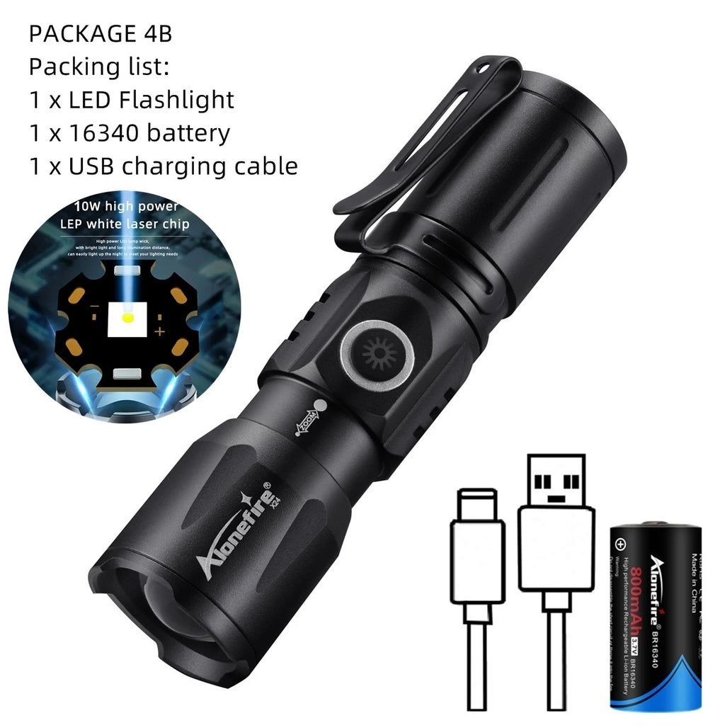 Lanterna LED branca recarregável USB-C X24 — foto 7