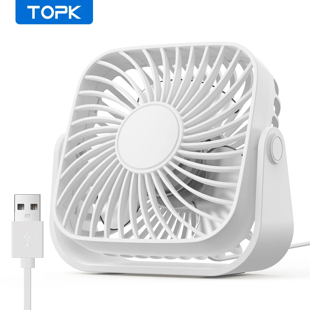 4 Polegadas USB Mini Ventilador Portátil para Acampamento, Ventilador Pessoal de Mesa Silencioso — foto 1