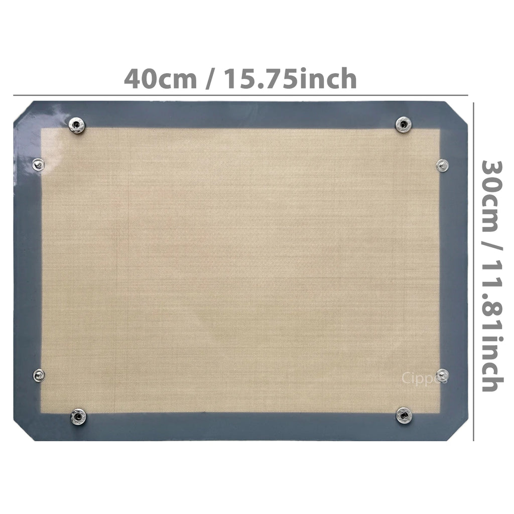 Esteira de cozimento de fibra de silicone com fivela - Cobertor Cinza-40x30cm-1 unidade — foto 1