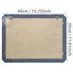 Esteira de cozimento de fibra de silicone com fivela - Cobertor Cinza-40x30cm-1 unidade — foto 1