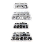 585/1005pcs E Clip Snap Circlip Washer Sortimento Kit Caixa M1.2-M15 Preto 65 Mn 304 Conjunto - 65Mn 585 — foto 6