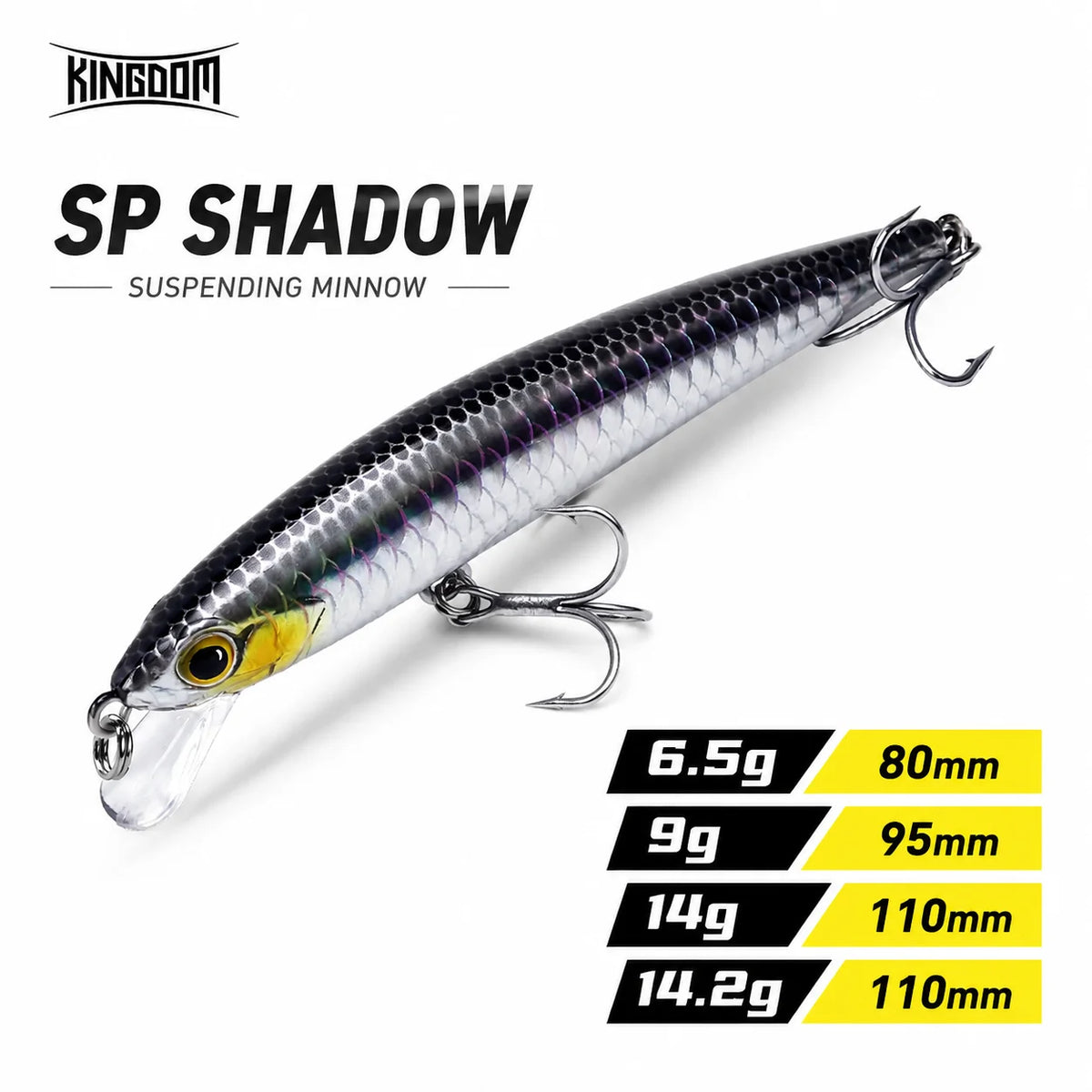 Sp sombra iscas de pesca 6.5g 9g 14g 14.2g pendurado minnow wobbler manivela iscas artificial mar baixo pique — foto 2