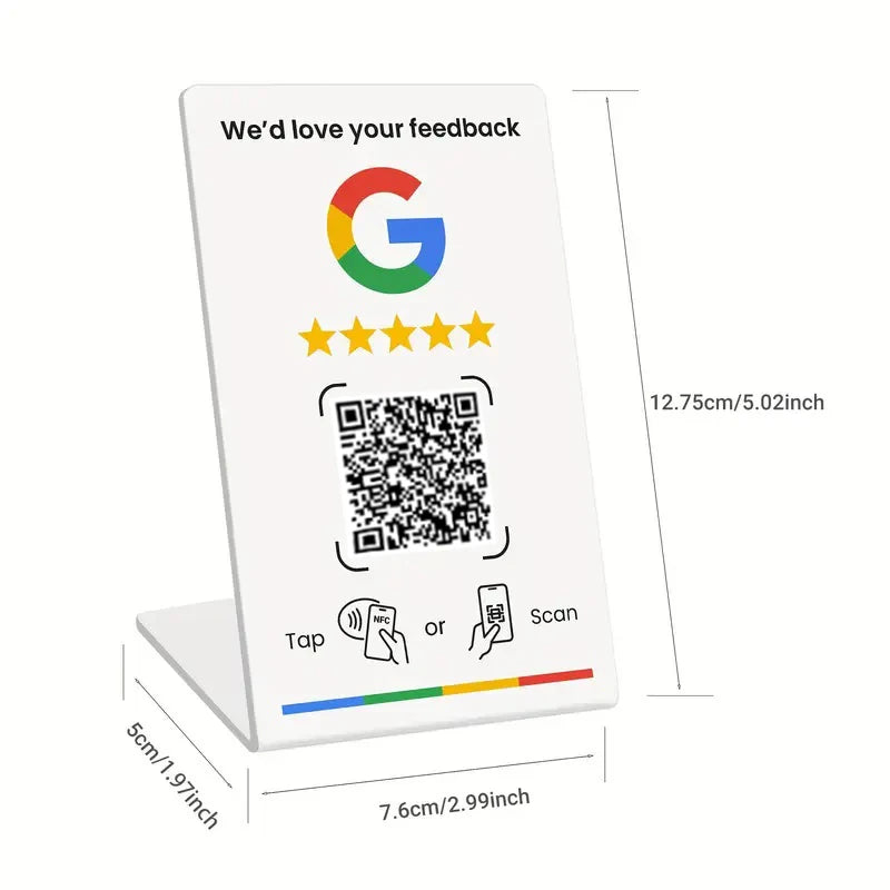 Código QR programável NFC215 para Google Review Card NFC Station Table 13.56Mhz pode ser definido — foto 1