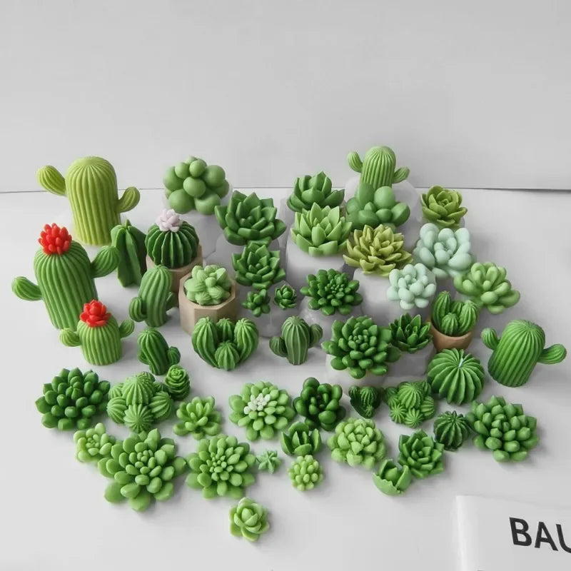 Molde de silicone em forma de cacto para velas e resina — foto 5