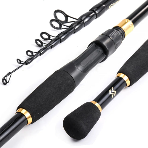 1.8-2.4m varas de pesca telescópicas ultra leve fundição pólo de carbono acessórios de pesca isca peso 10-30g — foto 2