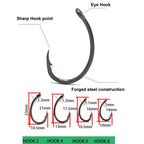 6 pçs acessórios de pesca da carpa equipamento de cabelo conjunto de gancho de pesca pronto - Hook tamanho 8 — foto 5