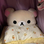Almofada de pelúcia Rilakkuma Bear, dupla face, grande, macia, para cama, almofada para soneca, dormitório — foto 3