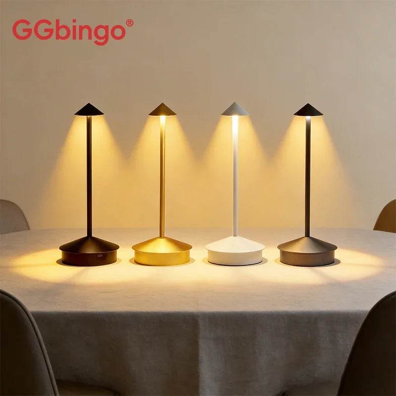 Candeeiro de mesa LED recarregável com sensor de toque e 3 níveis de brilho — foto 1