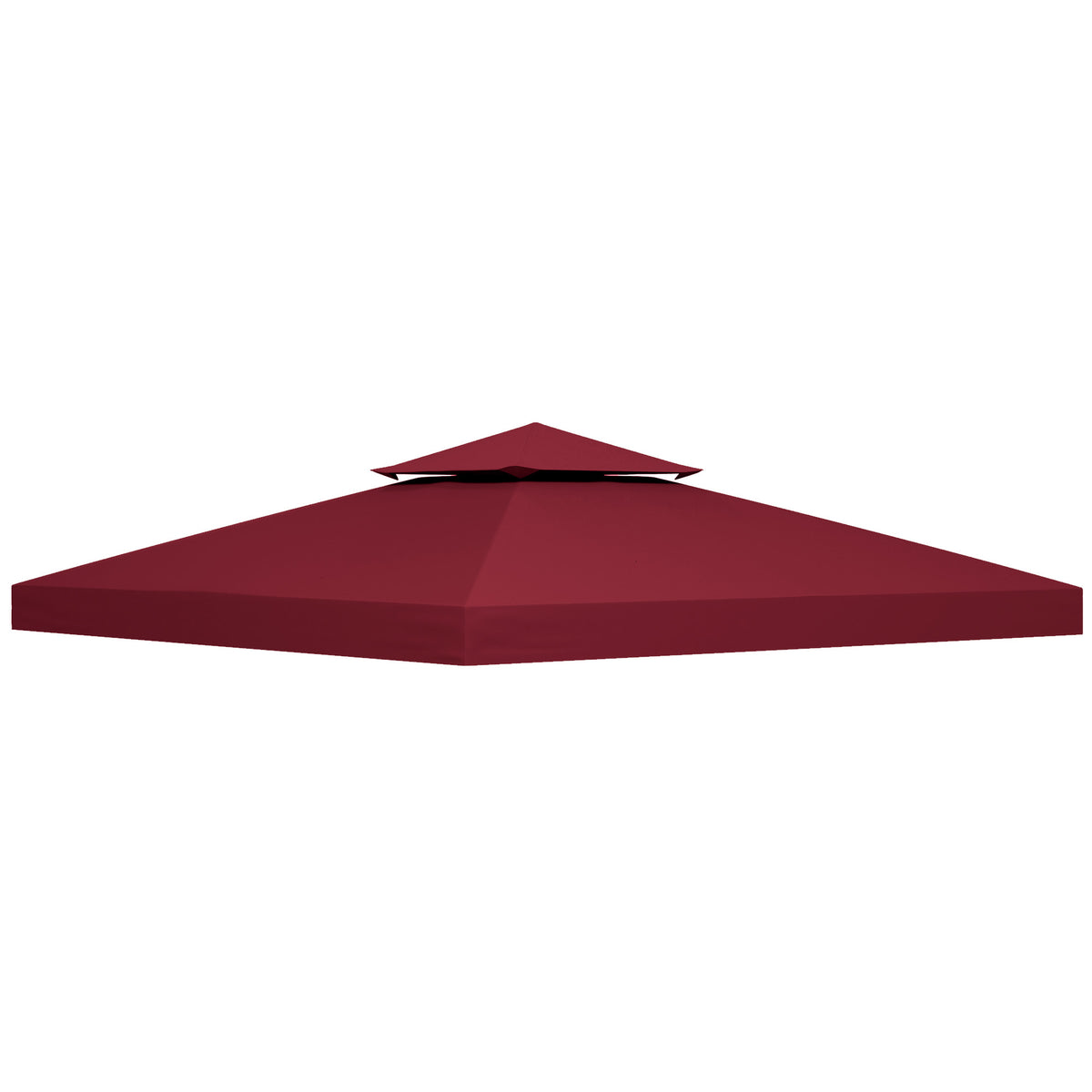 Teto de Reposição para Pavilhão de Jardim Lona de Reposição para pavilhão tenda 3 x 3 m Vermelho vinho — foto 1