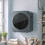 Mini Secadora de Roupas 4 kg com 5 Programas até 60 ℃ 800 W/400 W Secadora de Exaustão com Tambor em Aço Inox Cinza — imagem 6