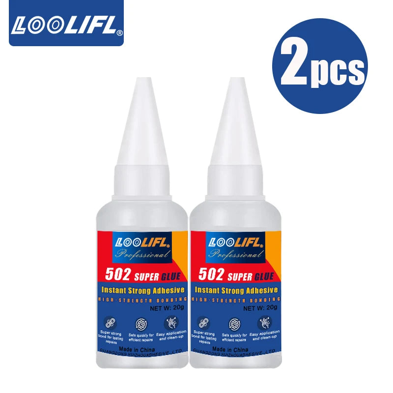 Adesivo Super Multifuncional 502, Usado para Metal, Plástico, Manutenção Diária - Xin502-20ml-2 unidades — foto 1