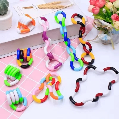 1/3/5 pçs emaranhado brinquedo fidget torção sensorial mão-olho coordenação brinquedo ansiedade alívio dedo — foto 1
