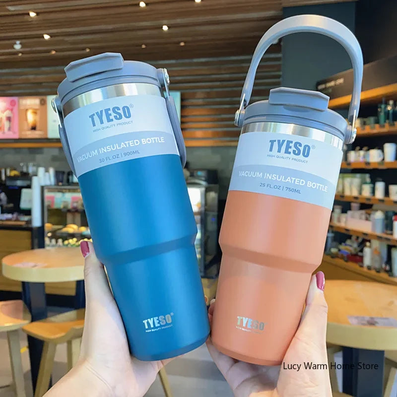 Copo de café garrafa térmica de aço inoxidável dupla camada isolamento frio e quente caneca de viagem garrafa — foto 1