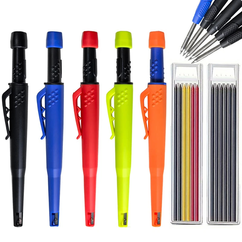 Lápis de carpinteiro mecânico 2.8 mm com afiador, conjunto — foto 3