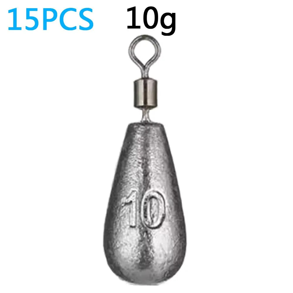 Drop Shot 15 Pçs/lote Peso De Pesca Chumbada 3.5g 5g 7g 10g 14g 20g Tubo Bala - 10g drop shot 15 unidades — foto 2