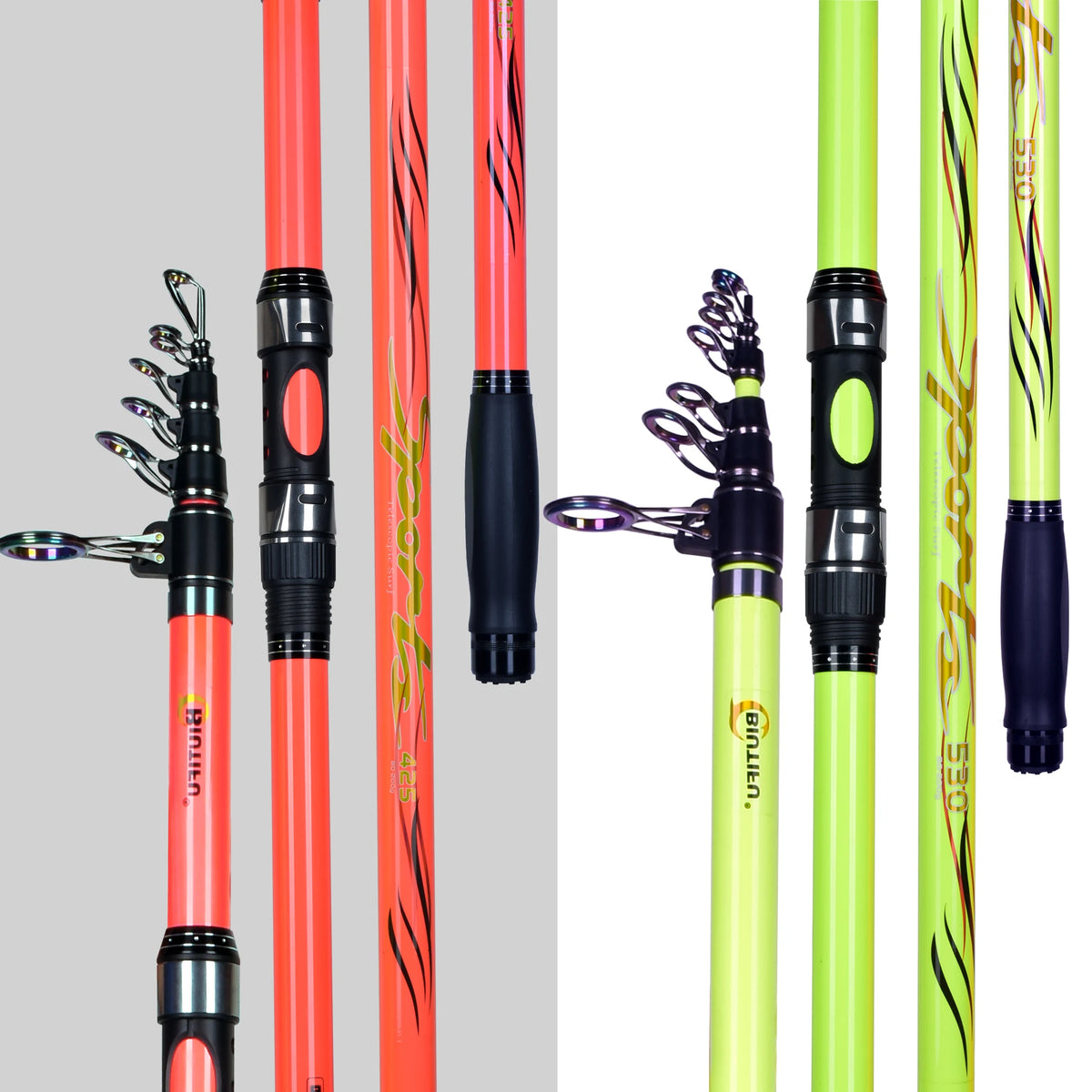 Varas de Pesca Telescópicas para Surf e Lançamento em Praia, Carbono T1000 - Rosa 4.25m(80-200g) — foto 7