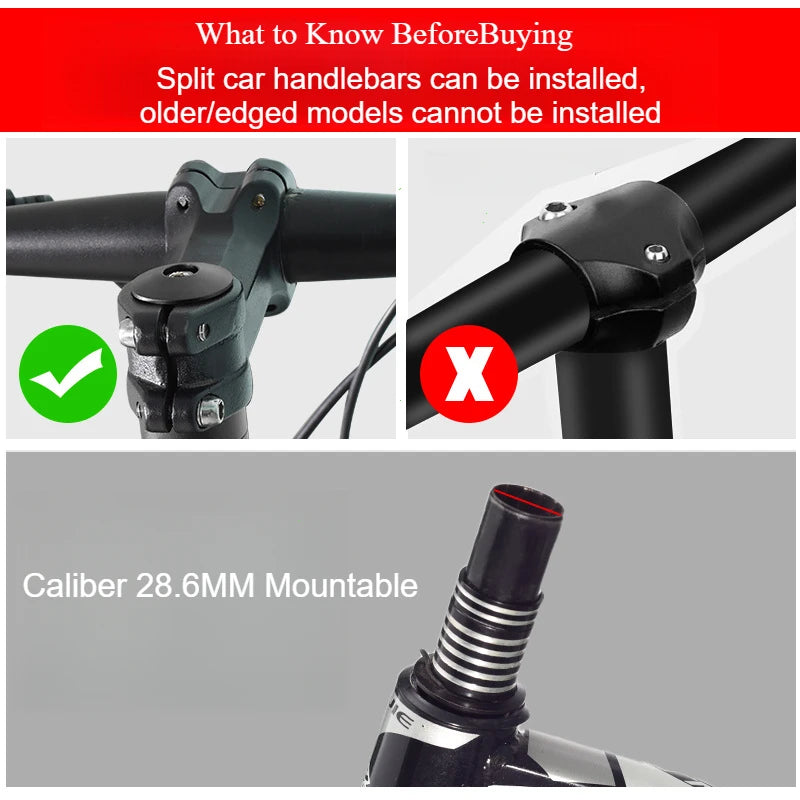 Adaptador riser de guiador para bicicleta MTB, preto — foto 4