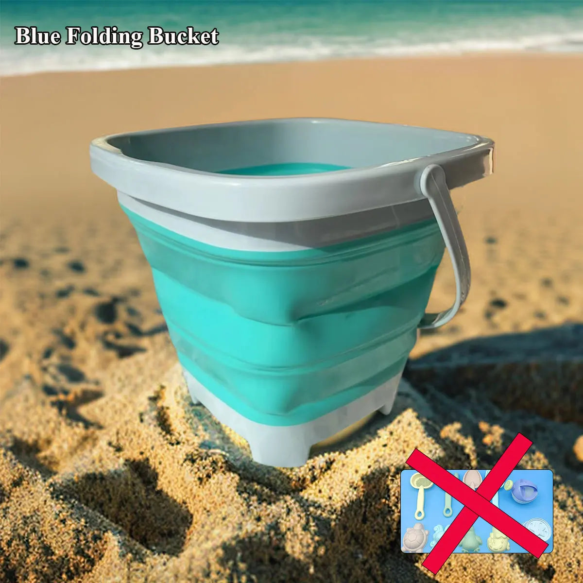 11/5/1 pçs praia areia jogar conjunto de água balde dobrável brinquedos verão para crianças jogo ao ar livre — foto 1