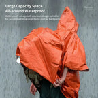 Poncho capa de chuva impermeável de emergência 100x130 cm — foto 2