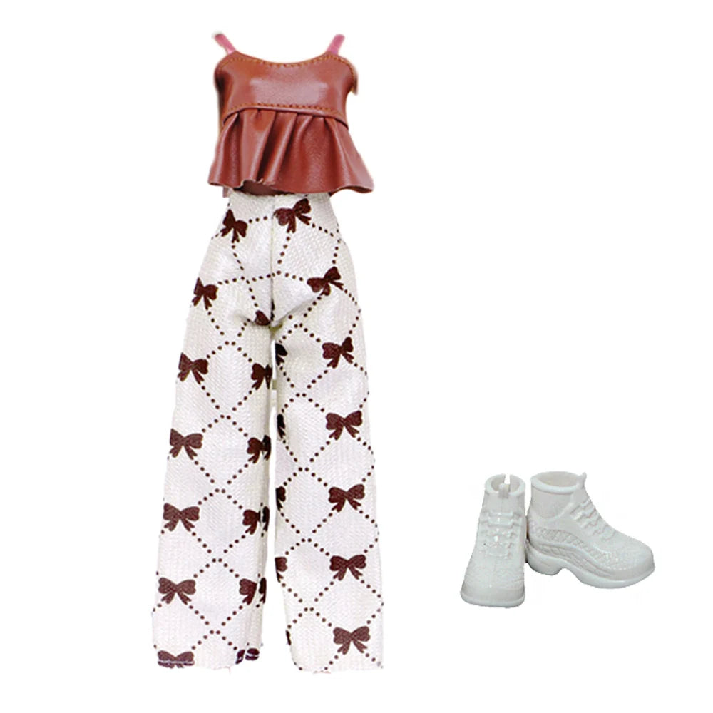 Roupas Modernas para Bonecas de 11, 8'' (30cm) - Conjunto de Vestido Mini com Sapatos de Salto Alto — foto 1