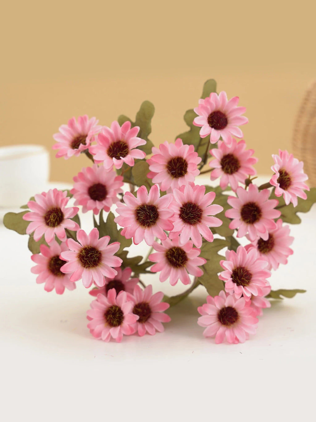 Buquê de Margaridas de Seda Artificial com 21 Cabeças para Decoração de Casa, Casamento, Produtos Domésticos — foto 2