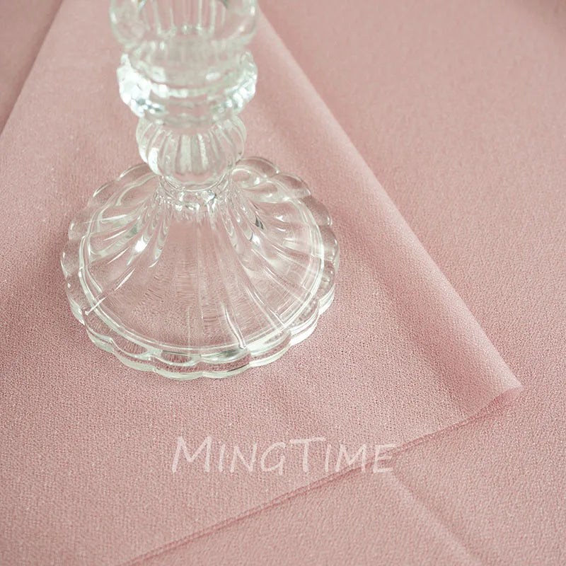 Caminho de Mesa Suave em Gaze Rosa Blush, Estilo Rústico Boho Natural, para Decoração de Casamento, Festa — foto 4