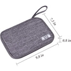 Impermeável Electronics Storage Bag, Bolsa de transporte, Travel Bag, Universal Cable Organizer - Cinzento — foto 3