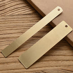Réguas retas de latão retrô, centímetros, polegadas, régua triangular de metal, transferidor — foto 1