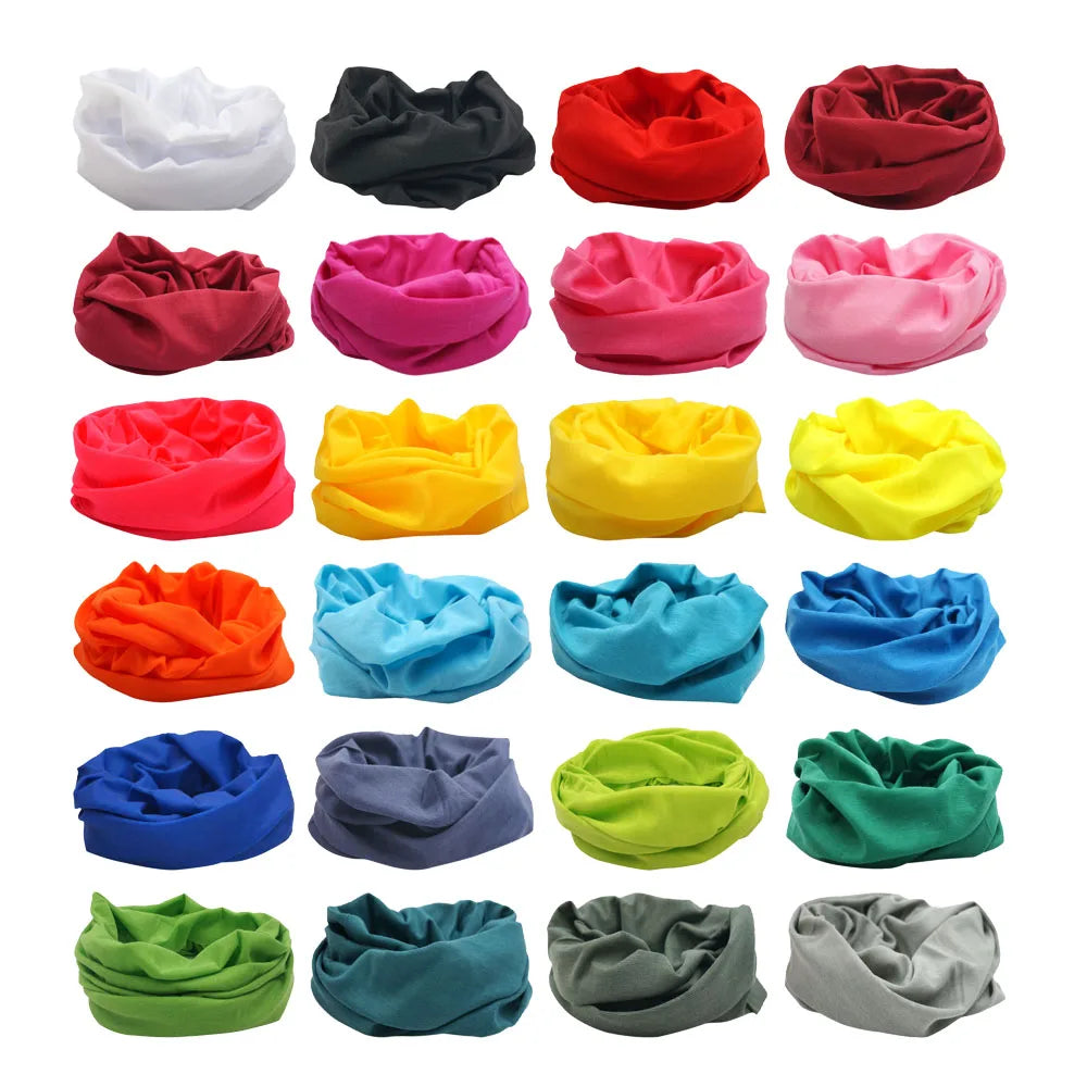 Bandana multifuncional sem costura, preta, em microfibra — foto 2