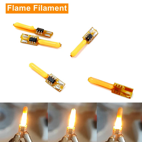 1 10 pçs 3v led flash chama velas edison lâmpada led filamento 1800k cob diodo festa de aniversário decoração — foto 2