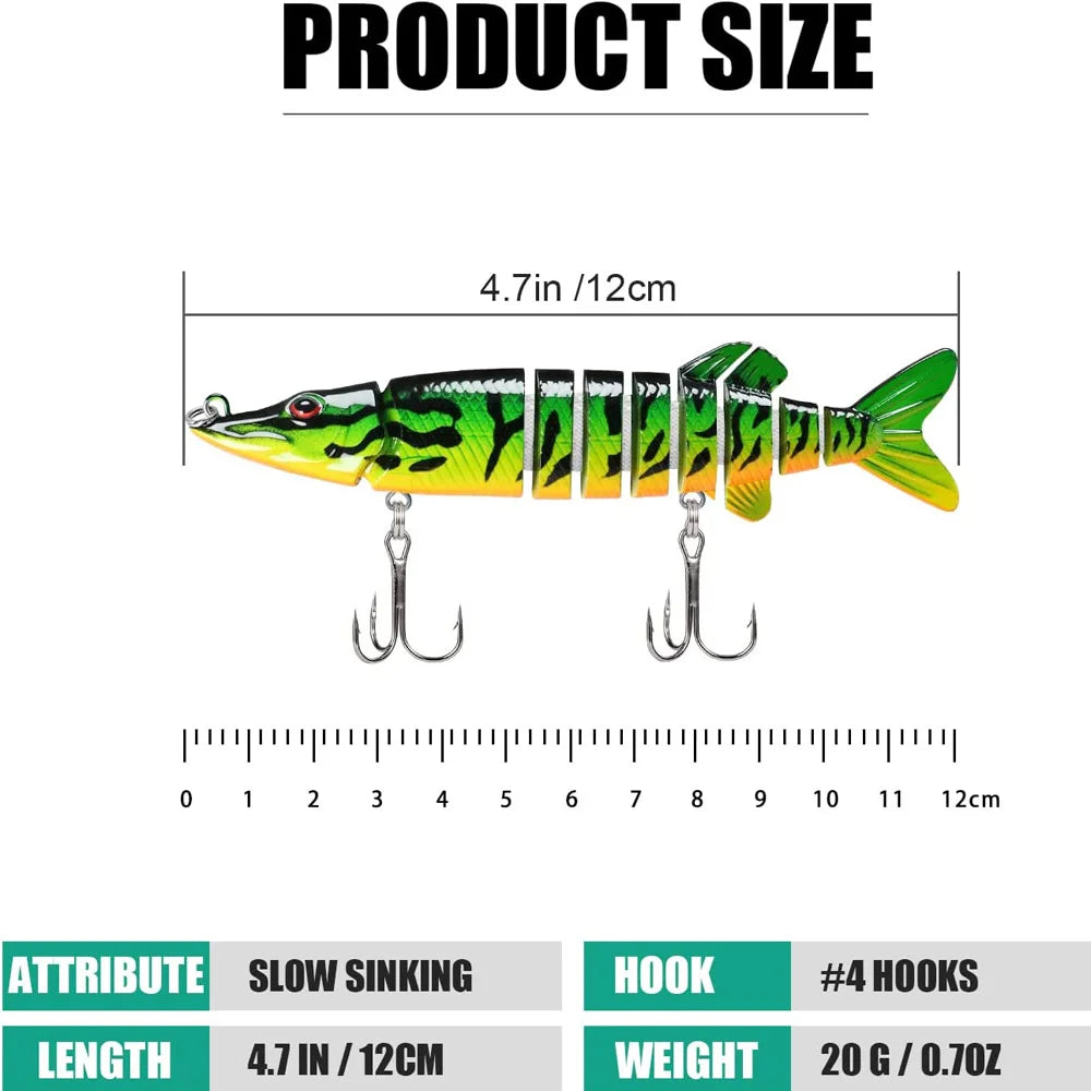 Amostra de pesca articulada swimbait com caixa em PVC — foto 5