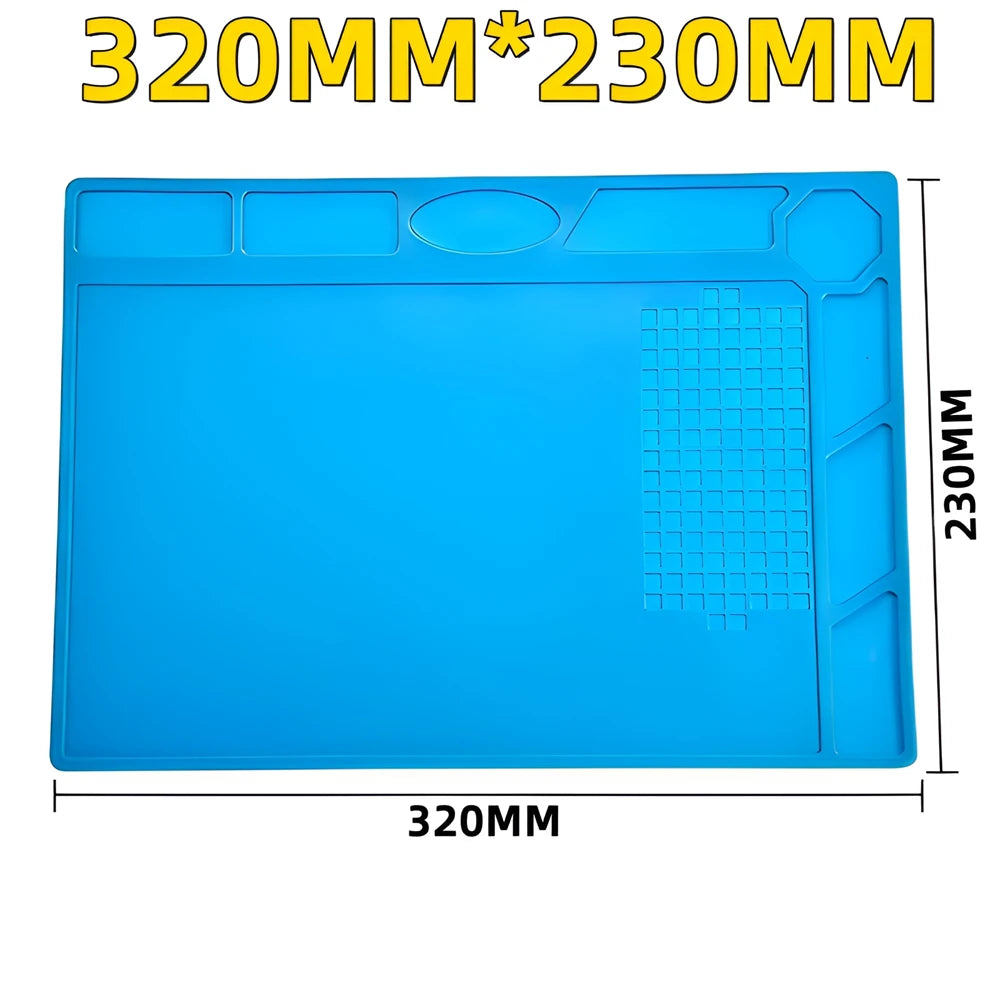 Tapete de solda de silicone esd, isolamento térmico antiestático, placa-mãe, eletrônica - 320mm X 230mm — foto 2