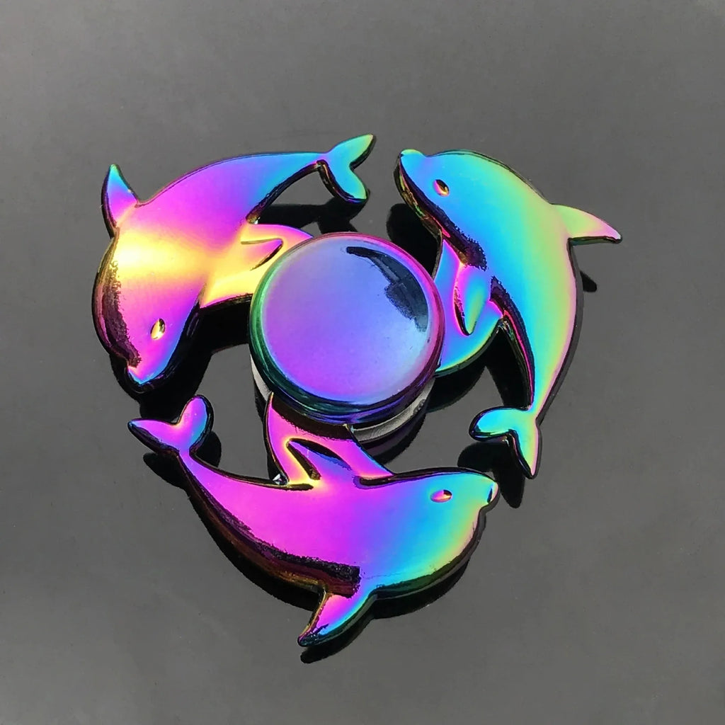 Novo Fidget Spinner de Metal Arco-Íris com Cores Gradientes R188, Rolamento Silencioso, EDC — foto 3
