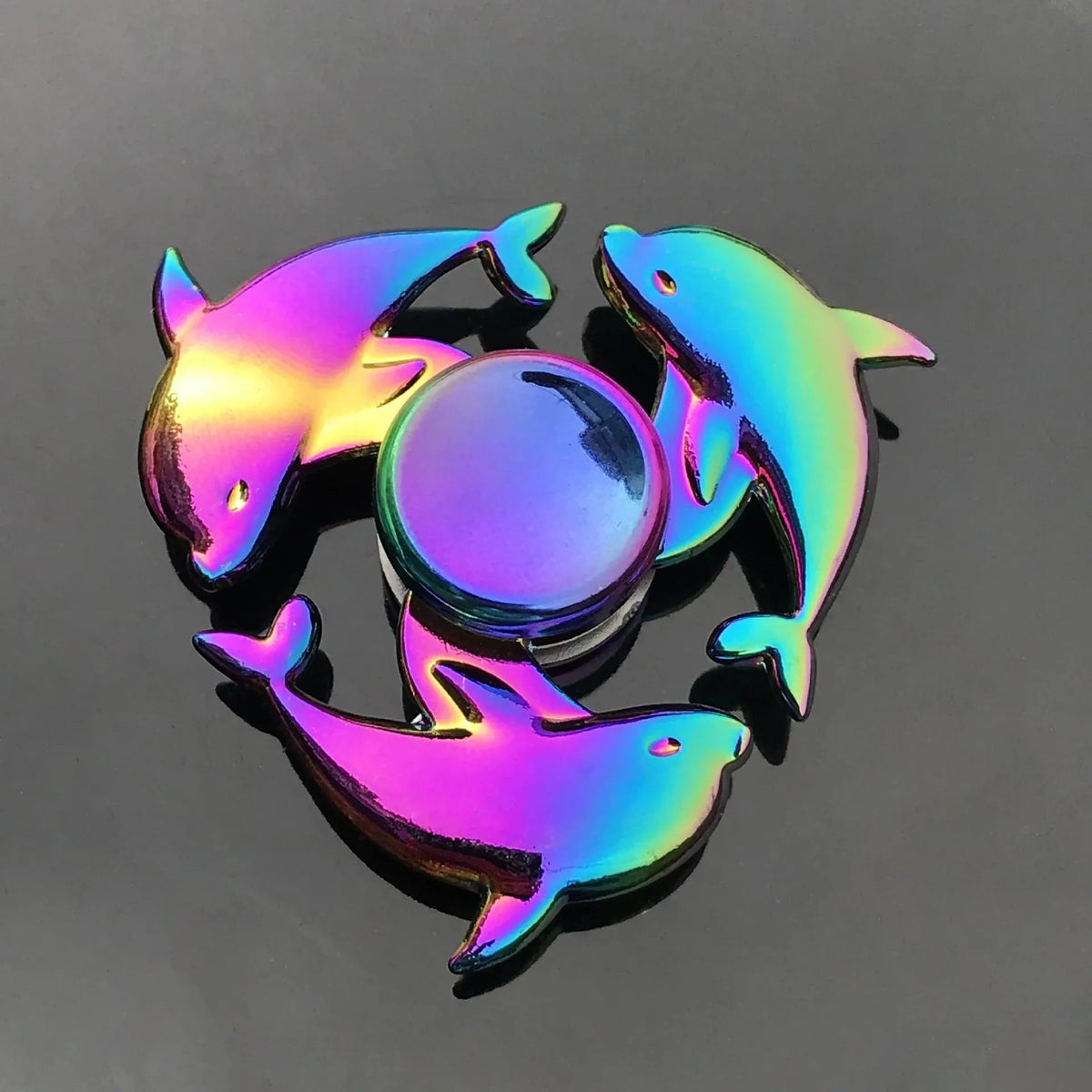 Novo Fidget Spinner de Metal Arco-Íris com Cores Gradientes R188, Rolamento Silencioso, EDC — foto 3
