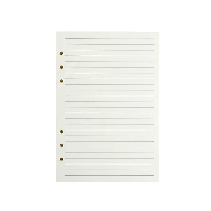 45 folhas a5 a6 a7 folhas soltas recarga de caderno espiral fichário linha de página interna em branco — foto 1