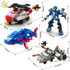 City Engineering Car Building Blocks para Crianças, Caminhão da Polícia, Tanque, Tijolos De Helicóptero — foto 4