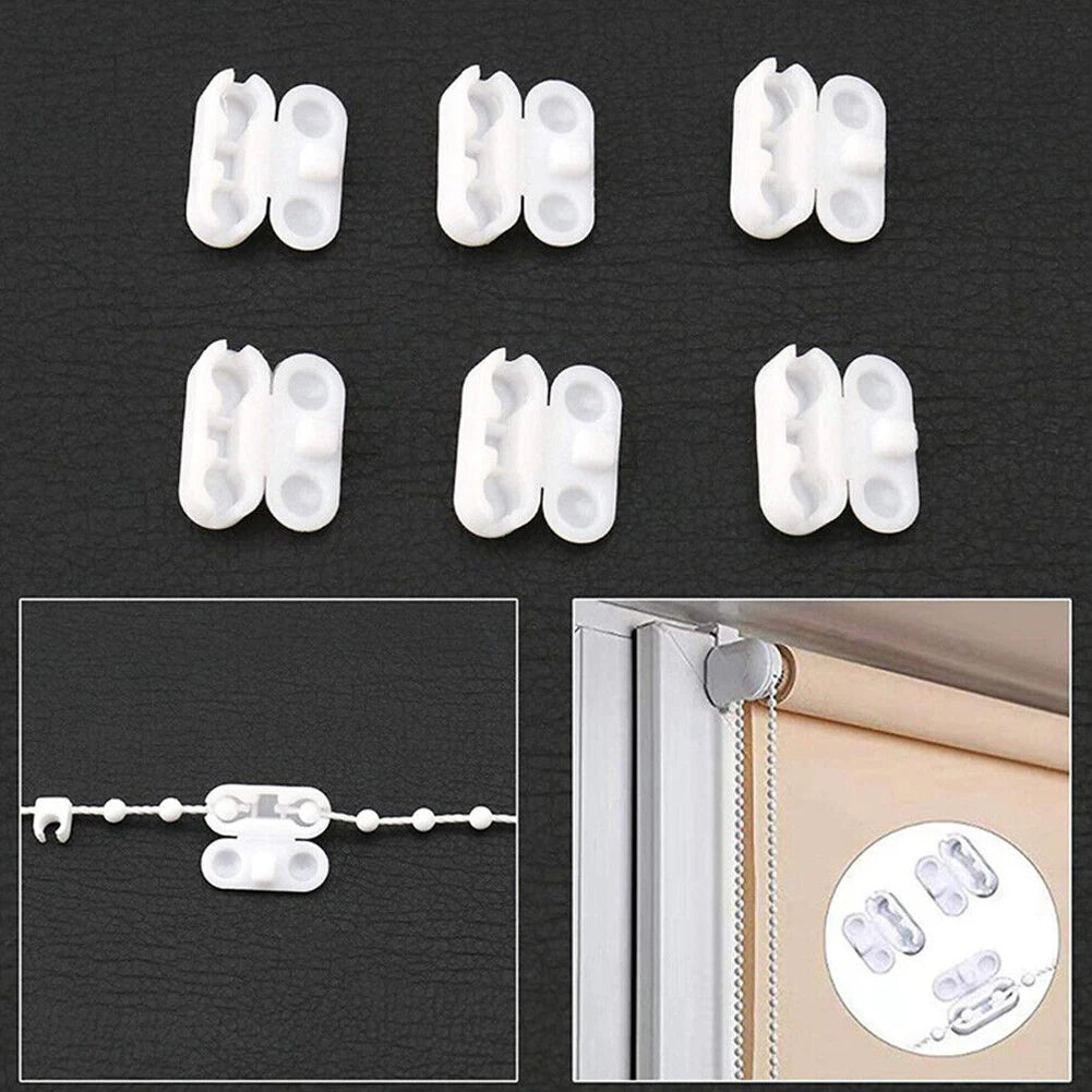 Conectores de corrente para persianas de plástico branco, 10 peças — foto 4