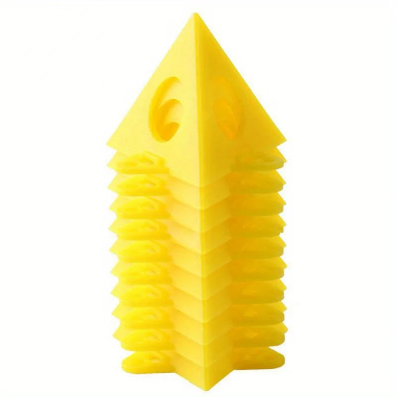 10 pçs pirâmide stands pintor pintura stands mini cone pintura stands para lona e porta - 10 unidades amarelo — foto 1