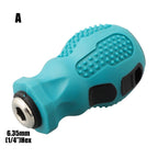 Round Adapter Screwdriver Handle, chave de fenda Bit, Hand Shank Holder, Multi Purpose, 6.35mm, 4mm, Hex 5mm — foto 2