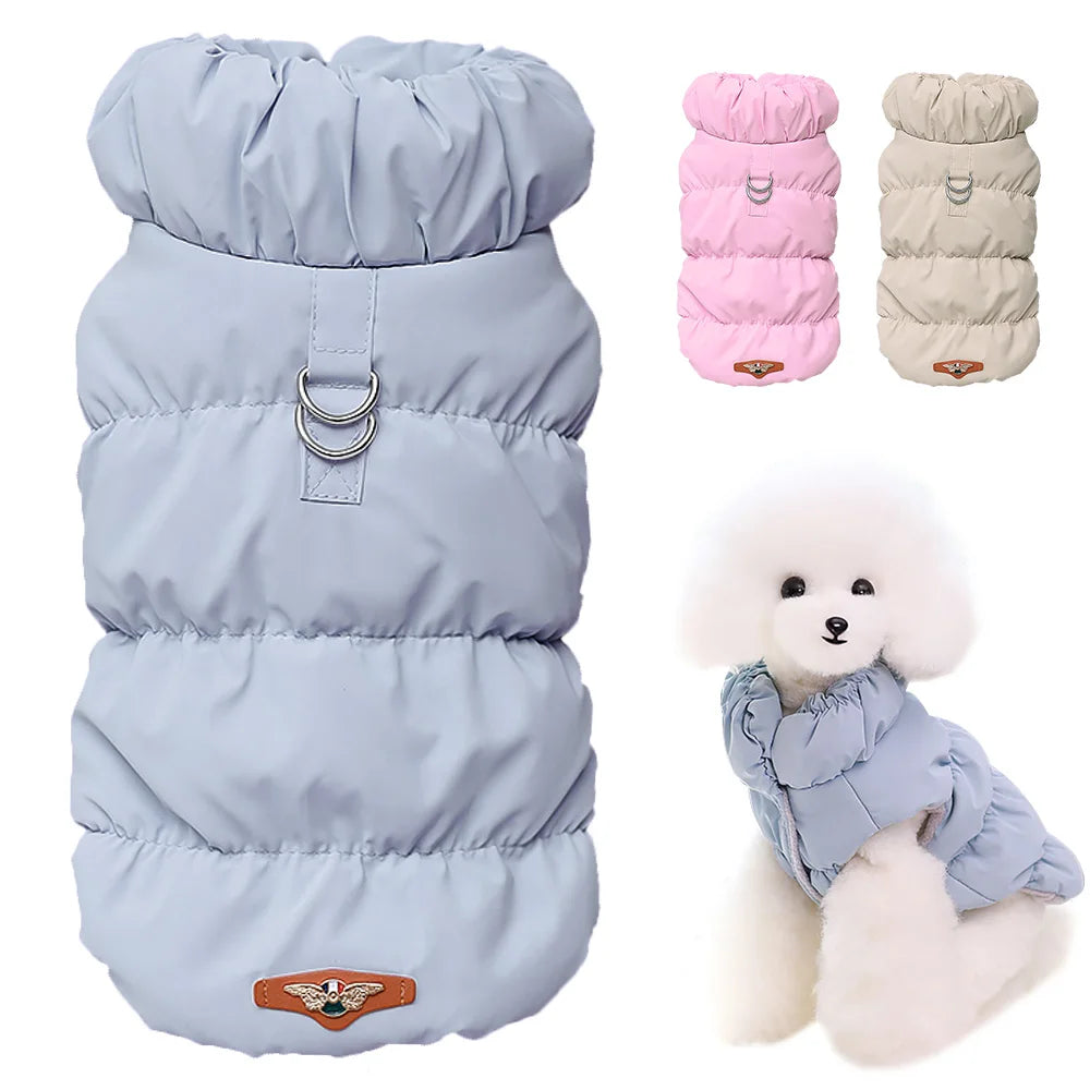 Macio quente roupas para cães inverno acolchoado filhote de cachorro gato casaco jaqueta para cães pequenos — foto 2