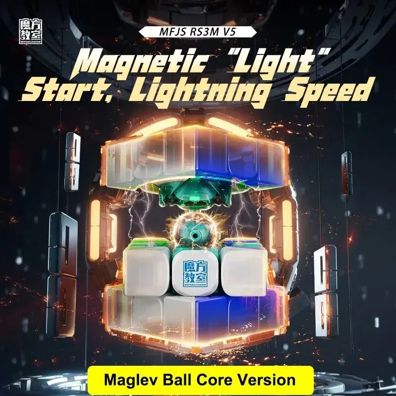 MoYu RS3M V5 3X3 Magnetic Magic Speed Cube Fidget Brinquedos profissionais RS3 M V5 Cubo Magico Puzzle — foto 1