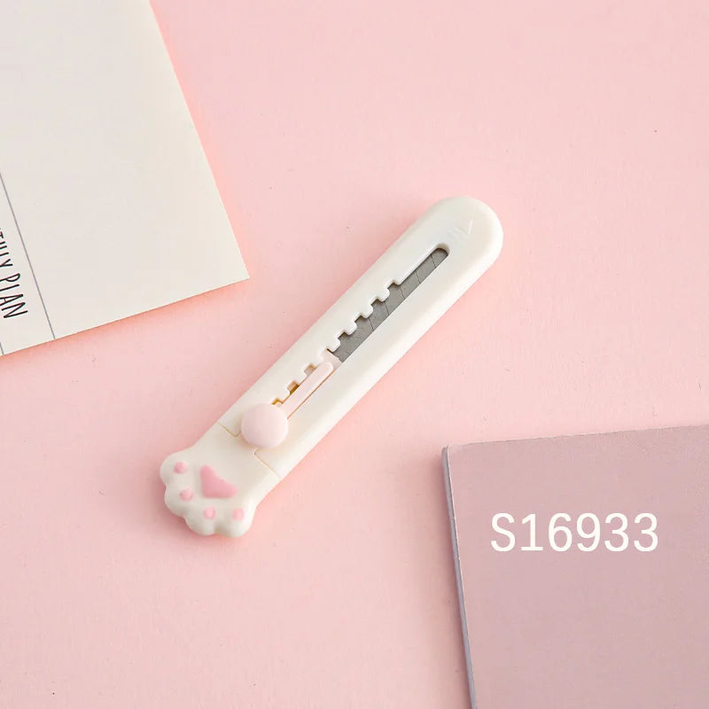 Papel mini portátil pata de gato ferramenta faca bonito criativo requintado manual decoração corte papel — foto 2