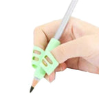 2/4 pçs crianças escrita lápis caneta titular estudante aprendizagem prática silicone lápis apertos — foto 2